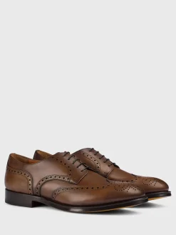 Derby Doucal's in pelle con motivo brogue