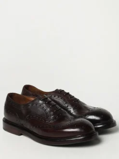 Derby Premiata in pelle con motivo brogue