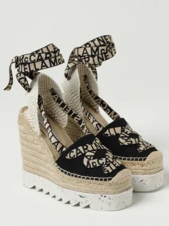 Espadrillas con zeppa Gaia Stella McCartney in canvas organico