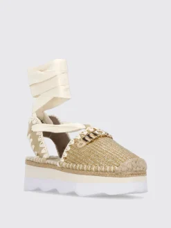 Espadrillas Mou in camoscio e mesh lurex
