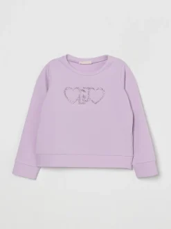 Felpa a girocollo con logo di strass Liu Jo