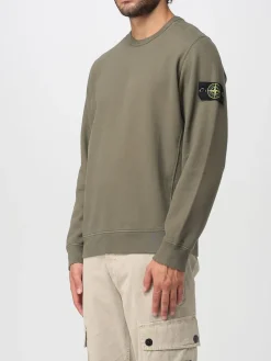 Felpa a girocollo con logo Stone Island
