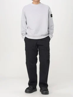 Felpa a girocollo con logo Stone Island