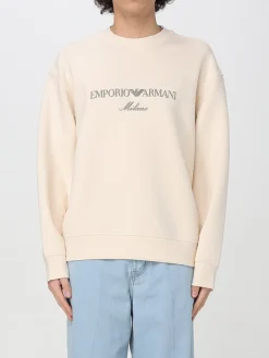 Felpa a girocollo con logo Emporio Armani