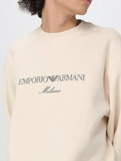 Felpa a girocollo con logo Emporio Armani