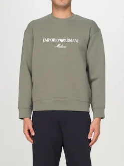 Felpa a girocollo con logo Emporio Armani