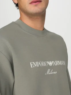 Felpa a girocollo con logo Emporio Armani