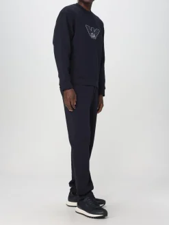 Felpa a girocollo con logo Emporio Armani