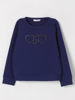 Felpa a girocollo con logo di strass Liu Jo