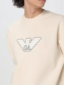 Felpa a girocollo con logo Emporio Armani