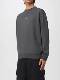 Felpa a girocollo con maxi logo Stone Island