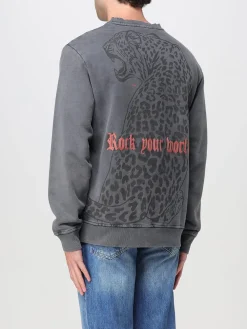 Felpa a girocollo con maxi logo Just Cavalli