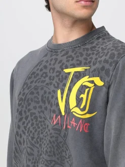 Felpa a girocollo con maxi logo Just Cavalli