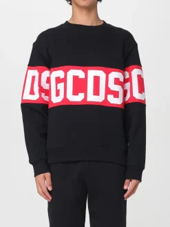 Felpa a girocollo con maxi logo GCDS