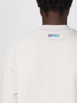 Felpa a girocollo con stampa grafica Ferrari