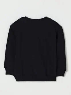 Felpa a girocollo in cotone con logo Moschino