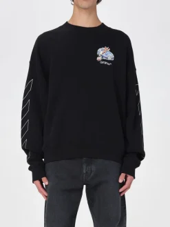 Felpa a girocollo in cotone Off-white