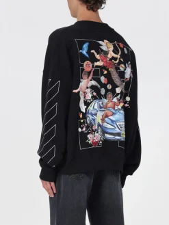 Felpa a girocollo in cotone Off-white