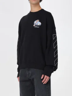 Felpa a girocollo in cotone Off-white