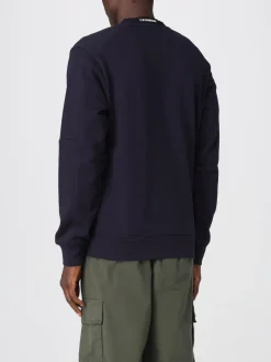 Felpa a girocollo in cotone con logo C.P. Company