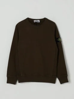 Felpa a girocollo in cotone Stone Island Junior