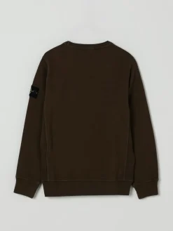Felpa a girocollo in cotone Stone Island Junior
