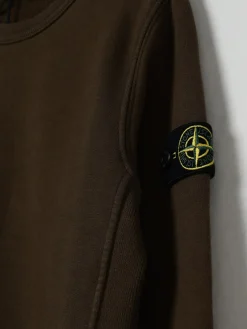 Felpa a girocollo in cotone Stone Island Junior
