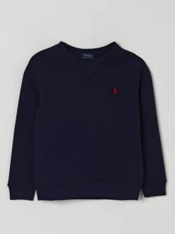 Felpa a girocollo in cotone con logo Pony Polo Ralph Lauren