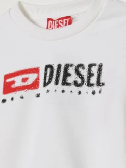 Felpa a girocollo in cotone con logo Diesel