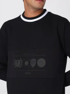 Felpa a girocollo in cotone Boss