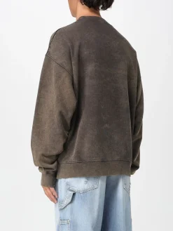 Felpa a girocollo in cotone usurato Dsquared2