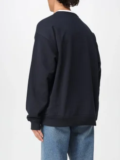 Felpa a girocollo in cotone con logo Dolce & Gabbana