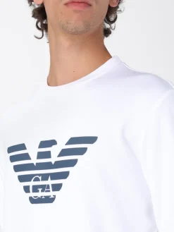 Felpa a girocollo in misto cotone Emporio Armani