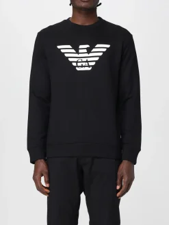 Felpa a girocollo in misto cotone Emporio Armani