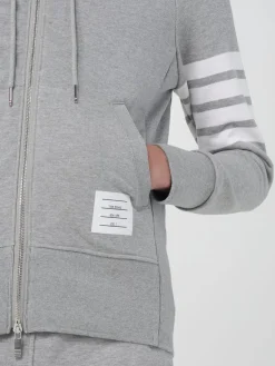 Felpa 4-Bar Thom Browne in jersey con zip