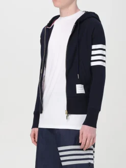 Felpa 4-Bar Thom Browne in jersey con zip