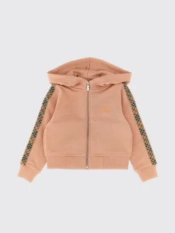 Felpa con cappuccio Burberry in cotone con stampa Vintage Check