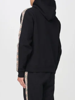 Felpa con cappuccio con bande check Burberry