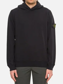 Felpa con cappuccio e logo Stone Island
