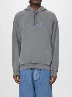 Felpa con cappuccio e logo Sunnei