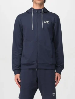 Felpa con cappuccio e logo Ea7