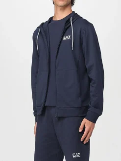 Felpa con cappuccio e logo Ea7