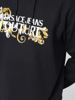 Felpa con cappuccio e logo Versace Jeans Couture