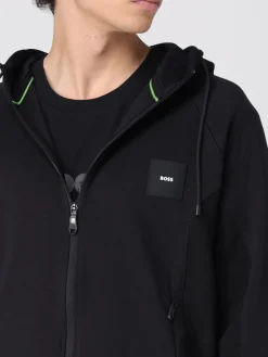 Felpa con cappuccio e logo Saggy Boss in misto cotone