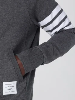 Felpa con cappuccio e zip in cotone Thom Browne