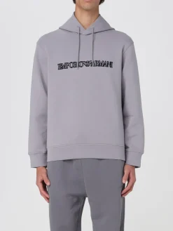Felpa con cappuccio Emporio Armani in cotone stretch