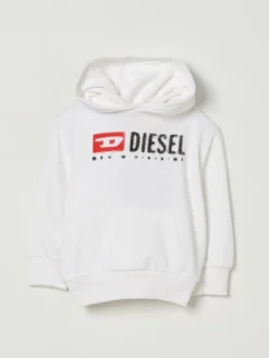 Felpa con cappuccio in cotone con logo Diesel