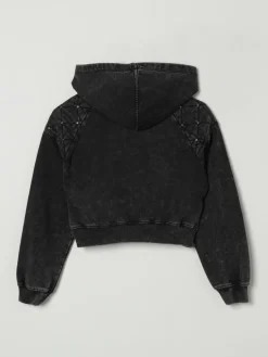 Felpa con cappuccio in cotone con strass Liu Jo