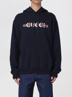 Felpa con cappuccio in cotone Web Gucci