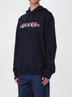 Felpa con cappuccio in cotone Web Gucci